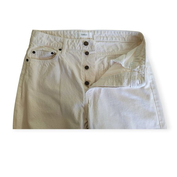 Designer ba&sh slim fit Ruth cropped trousers in ecru Size 29 EUC - Picture 14 of 16